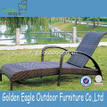 Wicker Chaise Longue fan aluminium frame